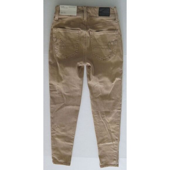 American Eagle Womens Sz 00 Lt. Brown Ne(x)t Level Stretch Hi-Rise Jegging Jeans - Picture 2 of 9